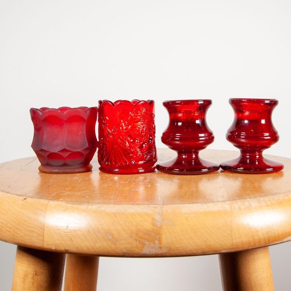 Vintage Accents Vintage Red Candle Holders 4 Poshmark